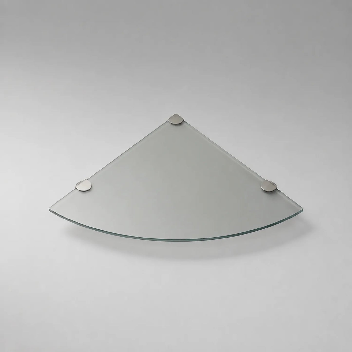 Eckregal aus klarem 8mm gehärtetem Glas