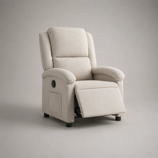 Verstellbarer Relaxsessel aus Stoff Beige