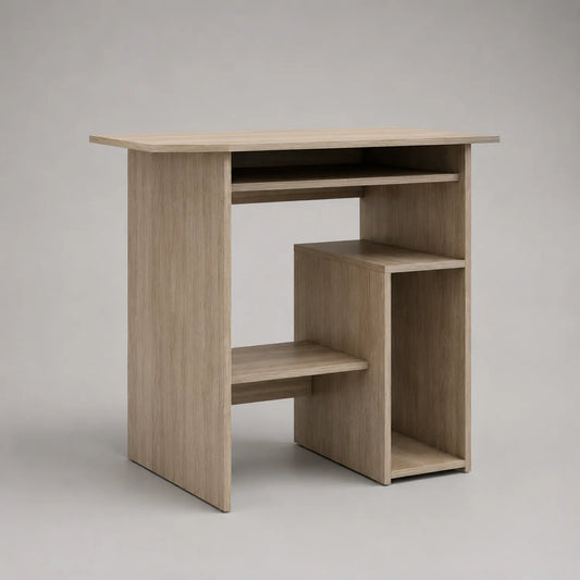 Tisch mit Regalen Rechteckig Eichenoptik 120cm