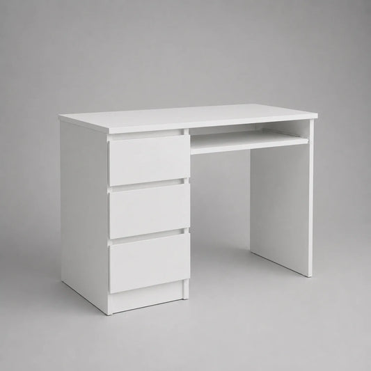 Schreibtisch mit Schubladen Weiß Spanplatte 120x60x75 cm