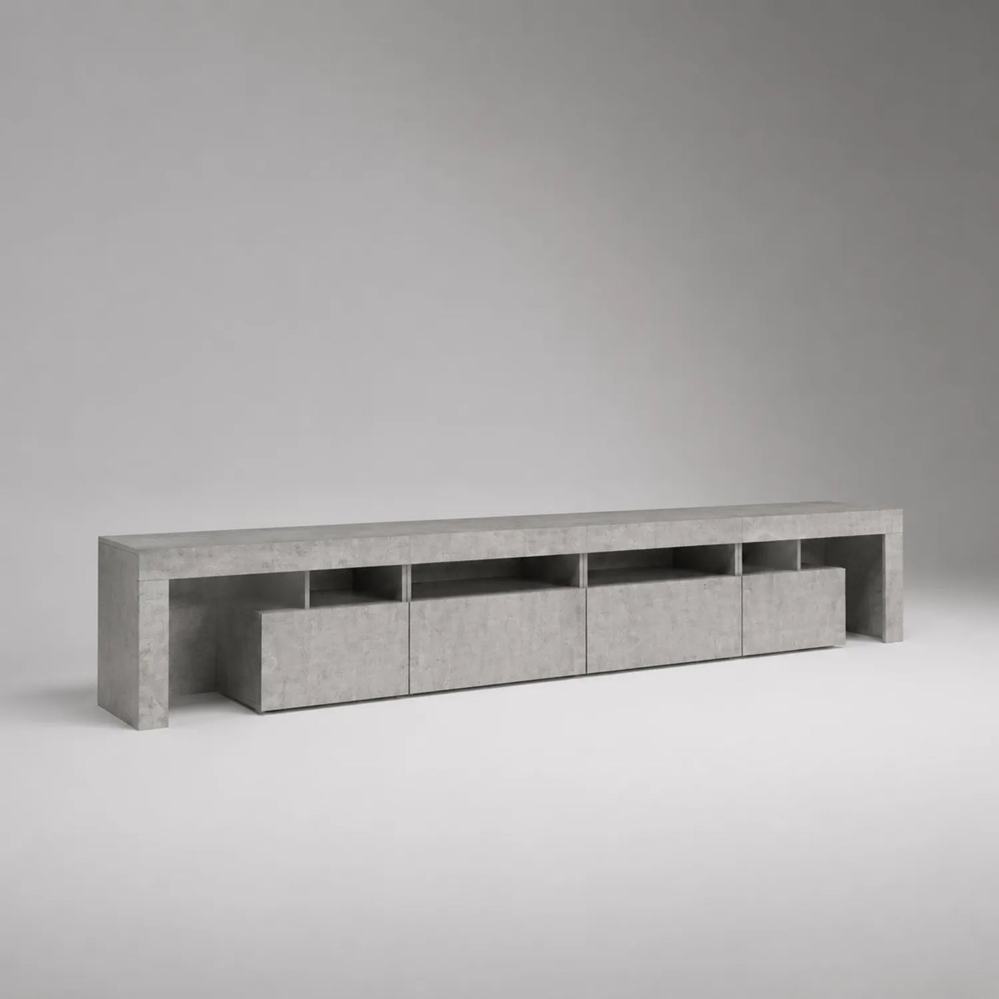 TV-Schrank aus MDF und Betonoptik 300 x 45 x 45 cm