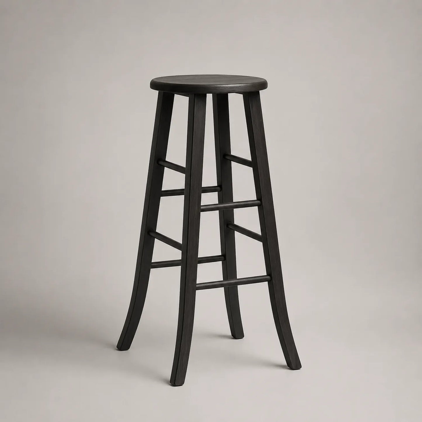 Holz Barhocker Schwarz 75cm