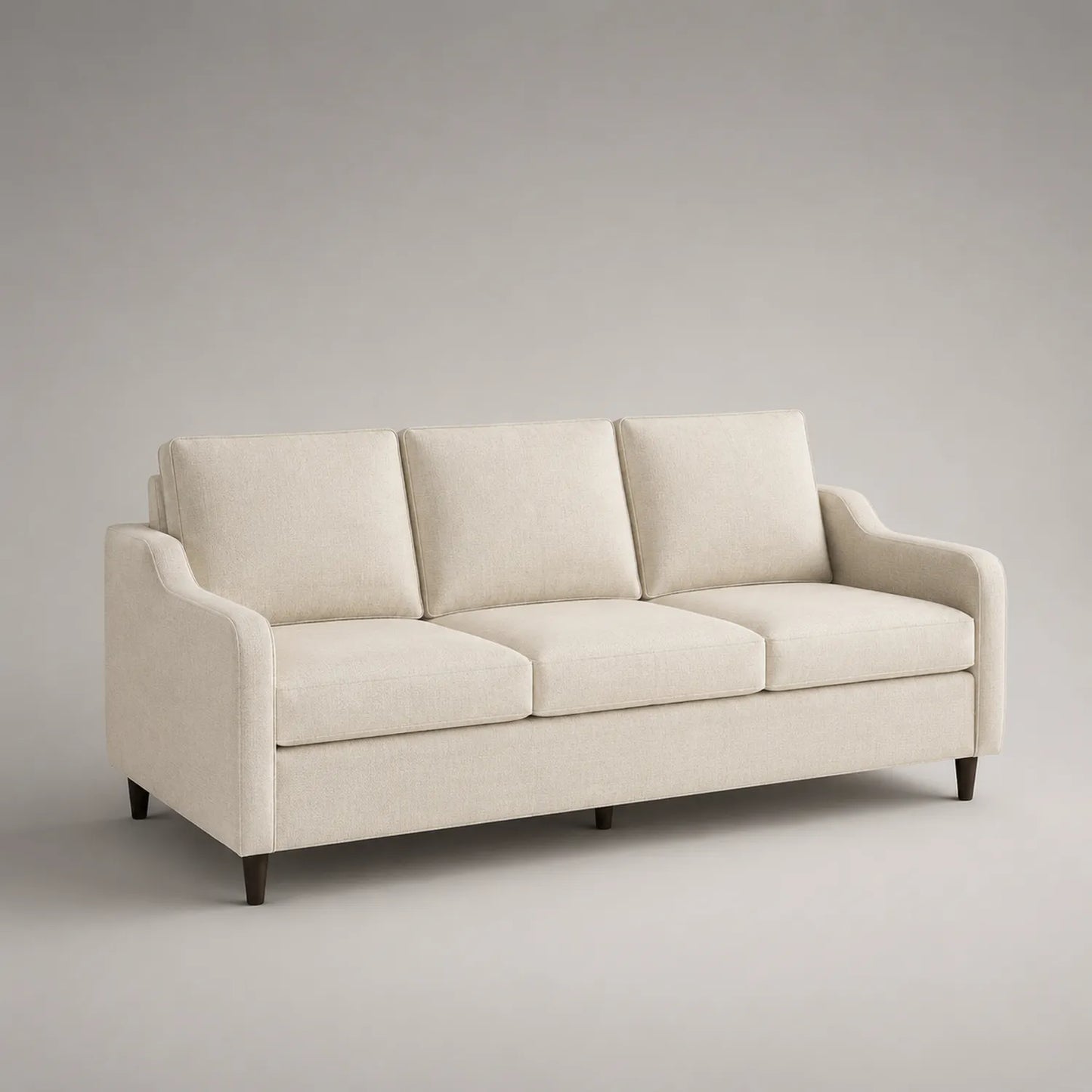 Dreier-Sofa Polyestergewebe Beige 220 cm