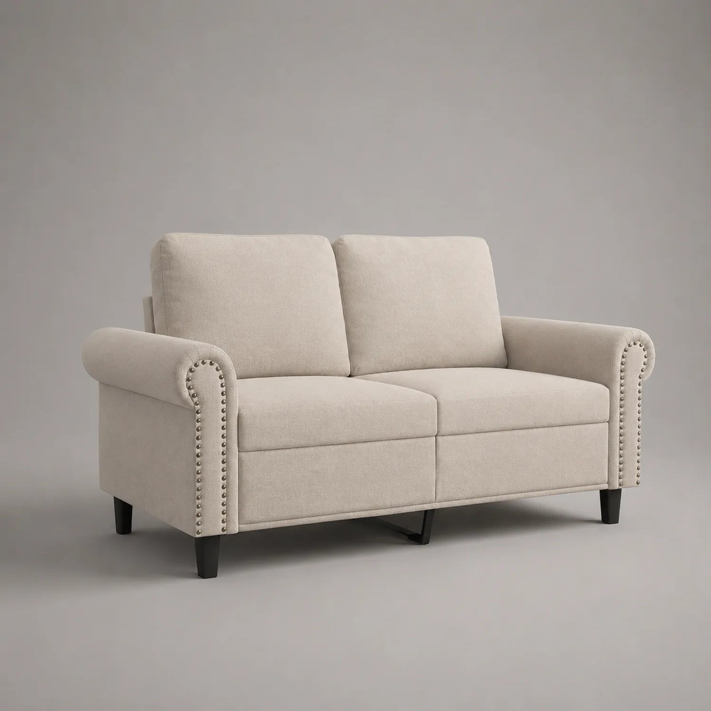 2-Sitzer Sofa Stoff Beige 150cm