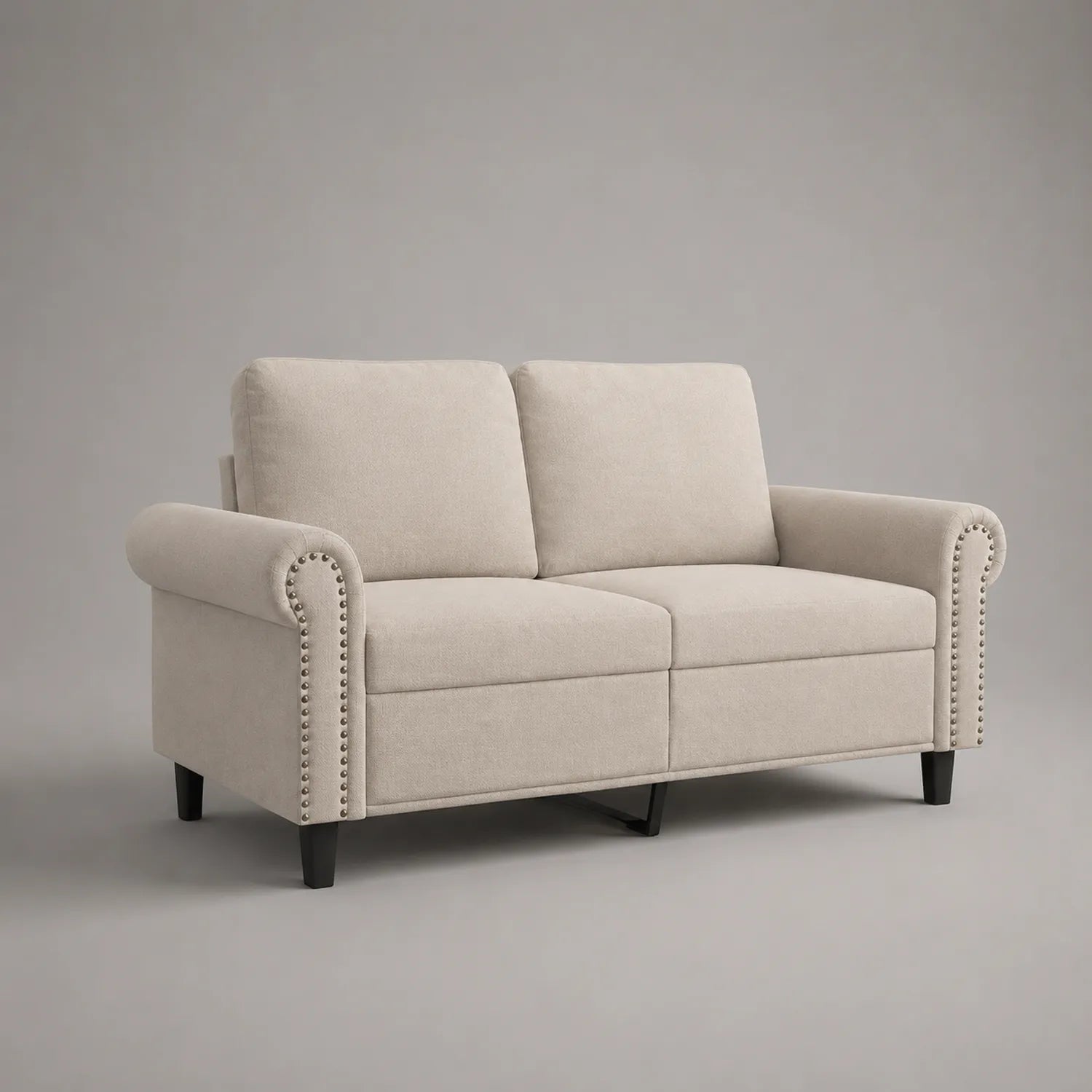2-Sitzer Sofa Stoff Beige 150cm
