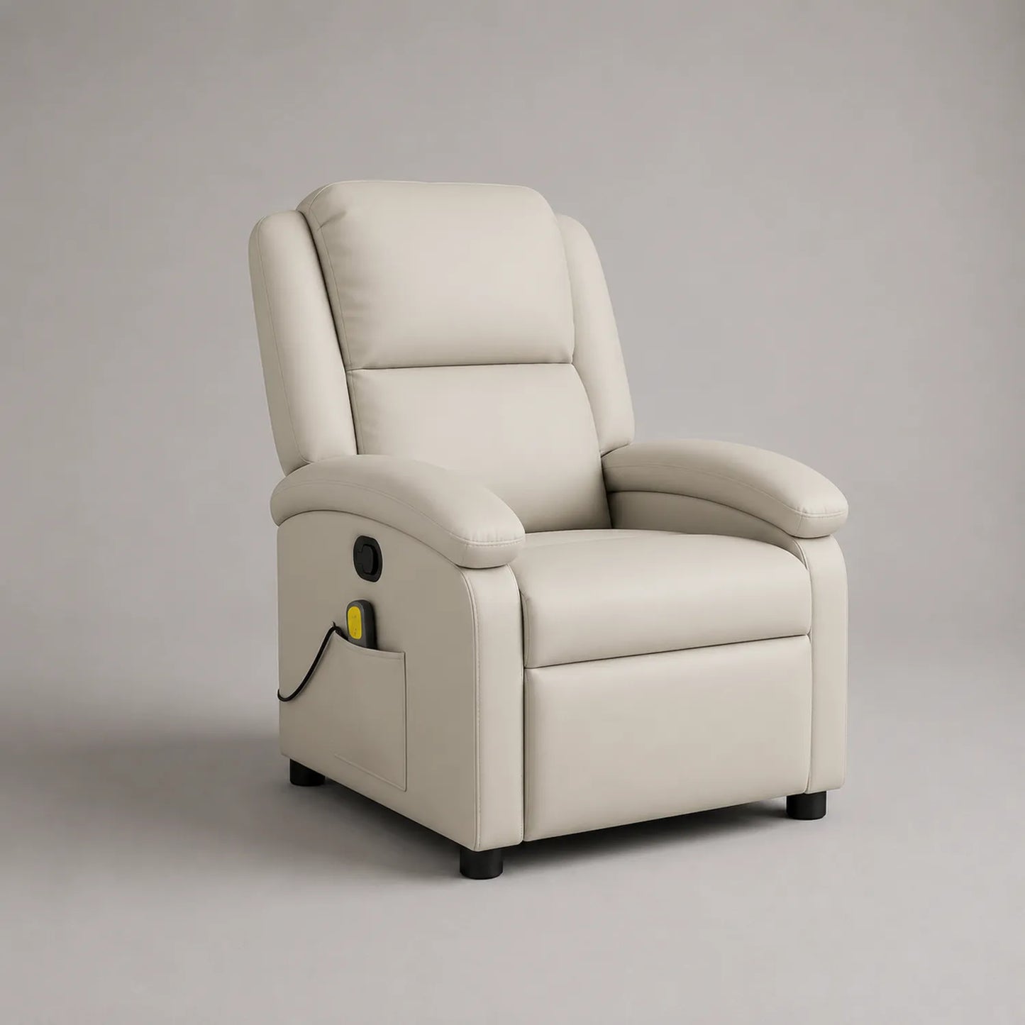 Elektrischer Relaxsessel aus PU-Leder Beige 100x85x100cm