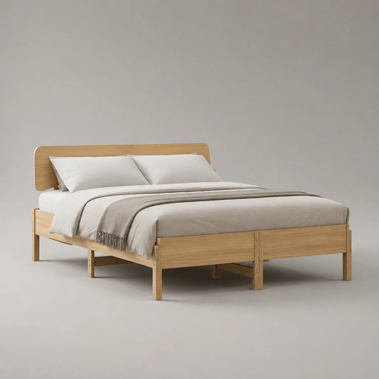 Doppelbett aus Holz mit Kopfteil 200x160 cm