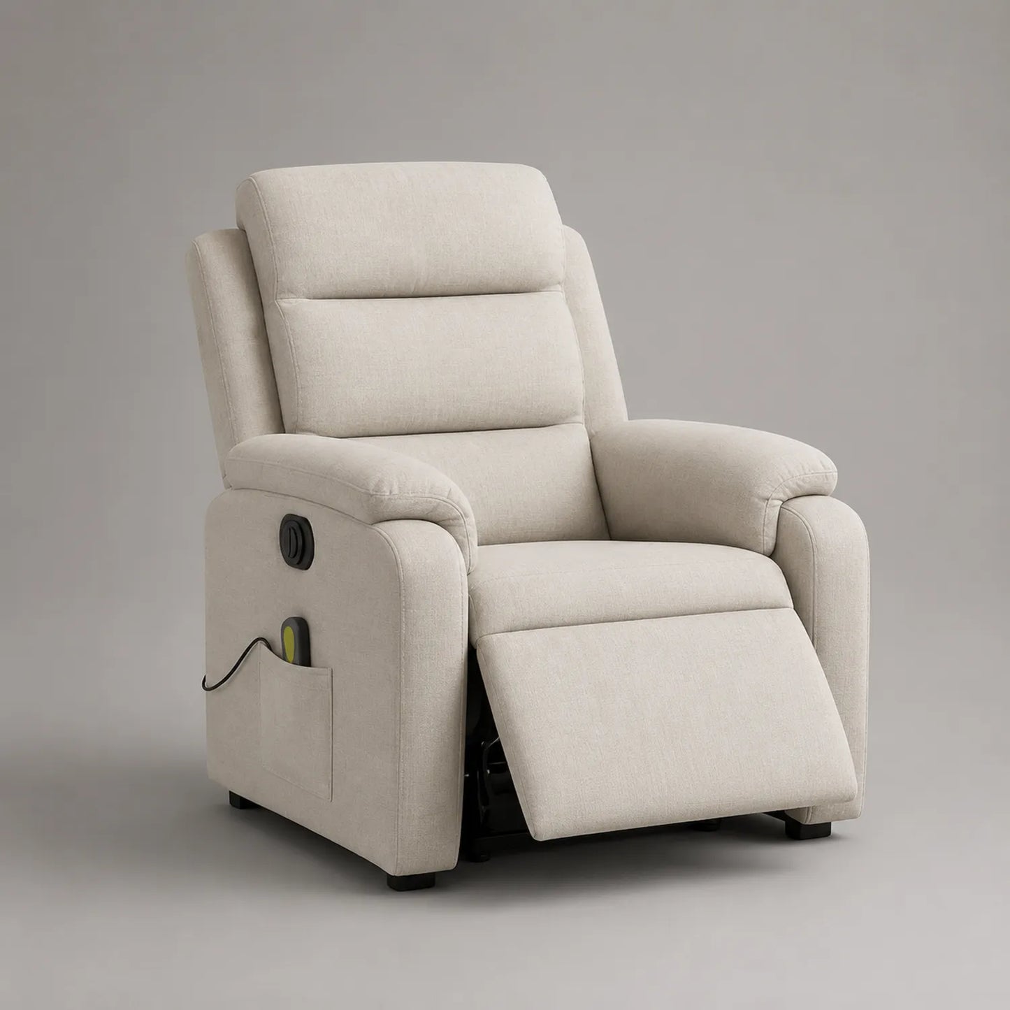 Recliner Sessel Stoff Polyester Beige 80cm x 90cm x 100cm